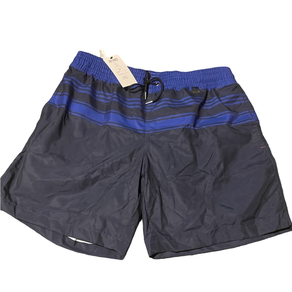 HOM SWIMWEAR Navy/Black Swim Trunk, Size M, NWT‎